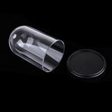 2x Acrylic Dustproof Cover Display Case Round Base for Action Figure 10x16cm