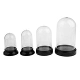 2x Acrylic Dustproof Cover Display Case Round Base for Action Figure 10x16cm