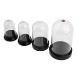 2x Acrylic Dustproof Cover Display Case Round Base for Action Figure 10x16cm