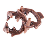 Maxbell Classic Metal Unlock Ring Game Brain Teaser Puzzle for Adults Children Toy