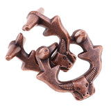 Maxbell Classic Metal Unlock Ring Game Brain Teaser Puzzle for Adults Children Toy