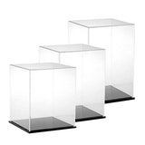 Maxbell Clear Acrylic Miniature Doll Figure Display Case Cube Showbox Dustproof DIY