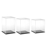 Maxbell Clear Acrylic Miniature Doll Figure Display Case Cube Showbox Dustproof DIY