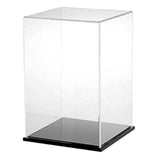Maxbell Clear Acrylic Miniature Doll Figure Display Case Cube Showbox Dustproof DIY
