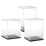 Maxbell Clear Acrylic Miniature Doll Figure Display Case Cube Showbox Dustproof DIY