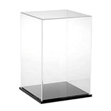 Maxbell Clear Acrylic Miniature Doll Figure Display Case Cube Showbox Dustproof DIY