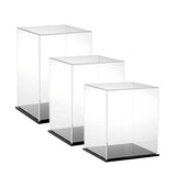 Maxbell Clear Acrylic Miniature Doll Figure Display Case Cube Showbox Dustproof DIY