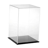 Maxbell Clear Acrylic Miniature Doll Figure Display Case Cube Showbox Dustproof DIY
