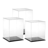 Maxbell Clear Acrylic Miniature Doll Figure Display Case Cube Showbox Dustproof DIY