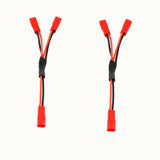 Maxbell 2Piece ESC Battery JST Female Connector Y Cable for 1/10 RC Crawler Buggy