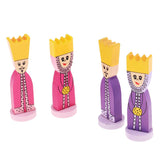 3x Wooden International Chess Game Chessman Checker Chess Pieces Gift Pink