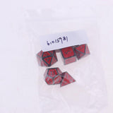 Maxbell 7 Pieces set Mini Polyhedral dice Set Red D4 D6 D8 D10 D12 D20 D&D RPG - Aladdin Shoppers