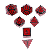Maxbell 7 Pieces set Mini Polyhedral dice Set Red D4 D6 D8 D10 D12 D20 D&D RPG - Aladdin Shoppers