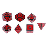 Maxbell 7 Pieces set Mini Polyhedral dice Set Red D4 D6 D8 D10 D12 D20 D&D RPG - Aladdin Shoppers