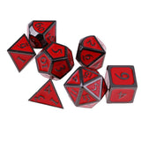 Maxbell 7 Pieces set Mini Polyhedral dice Set Red D4 D6 D8 D10 D12 D20 D&D RPG - Aladdin Shoppers