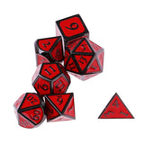 Maxbell 7 Pieces set Mini Polyhedral dice Set Red D4 D6 D8 D10 D12 D20 D&D RPG - Aladdin Shoppers