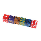 Maxbell 50Pcs Six Sided D6 Dice Set Spotted for Dungeons and Dragons Party Roleplay - Aladdin Shoppers