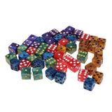 Maxbell 50Pcs Six Sided D6 Dice Set Spotted for Dungeons and Dragons Party Roleplay - Aladdin Shoppers