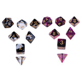 Maxbell 7PCS Polyhedral Dice 16mm for Dungeons and Dragons Party Games - Purple Black - Aladdin Shoppers