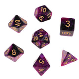 Maxbell 7PCS Polyhedral Dice 16mm for Dungeons and Dragons Party Games - Purple Black - Aladdin Shoppers