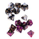 Maxbell 7PCS Polyhedral Dice 16mm for Dungeons and Dragons Party Games - Purple Black - Aladdin Shoppers