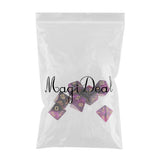 Maxbell 7PCS Polyhedral Dice 16mm for Dungeons and Dragons Party Games - Purple Black - Aladdin Shoppers