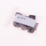 Maxbell 7PCS Polyhedral Dice 16mm for Dungeons and Dragons Party Games - Purple Black - Aladdin Shoppers