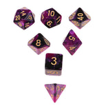 Maxbell 7PCS Polyhedral Dice 16mm for Dungeons and Dragons Party Games - Purple Black - Aladdin Shoppers