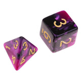 Maxbell 7PCS Polyhedral Dice 16mm for Dungeons and Dragons Party Games - Purple Black - Aladdin Shoppers