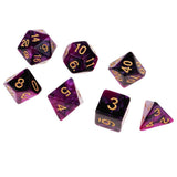 Maxbell 7PCS Polyhedral Dice 16mm for Dungeons and Dragons Party Games - Purple Black - Aladdin Shoppers