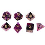 Maxbell 7PCS Polyhedral Dice 16mm for Dungeons and Dragons Party Games - Purple Black - Aladdin Shoppers