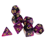 Maxbell 7PCS Polyhedral Dice 16mm for Dungeons and Dragons Party Games - Purple Black - Aladdin Shoppers