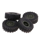 Maxbell 4pcs Rubber Tire Tyres with Wheels for WPL 1/16 Scale Army Truck Spare Parts - Aladdin Shoppers