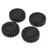 Maxbell 4pcs Rubber Tire Tyres with Wheels for WPL 1/16 Scale Army Truck Spare Parts - Aladdin Shoppers