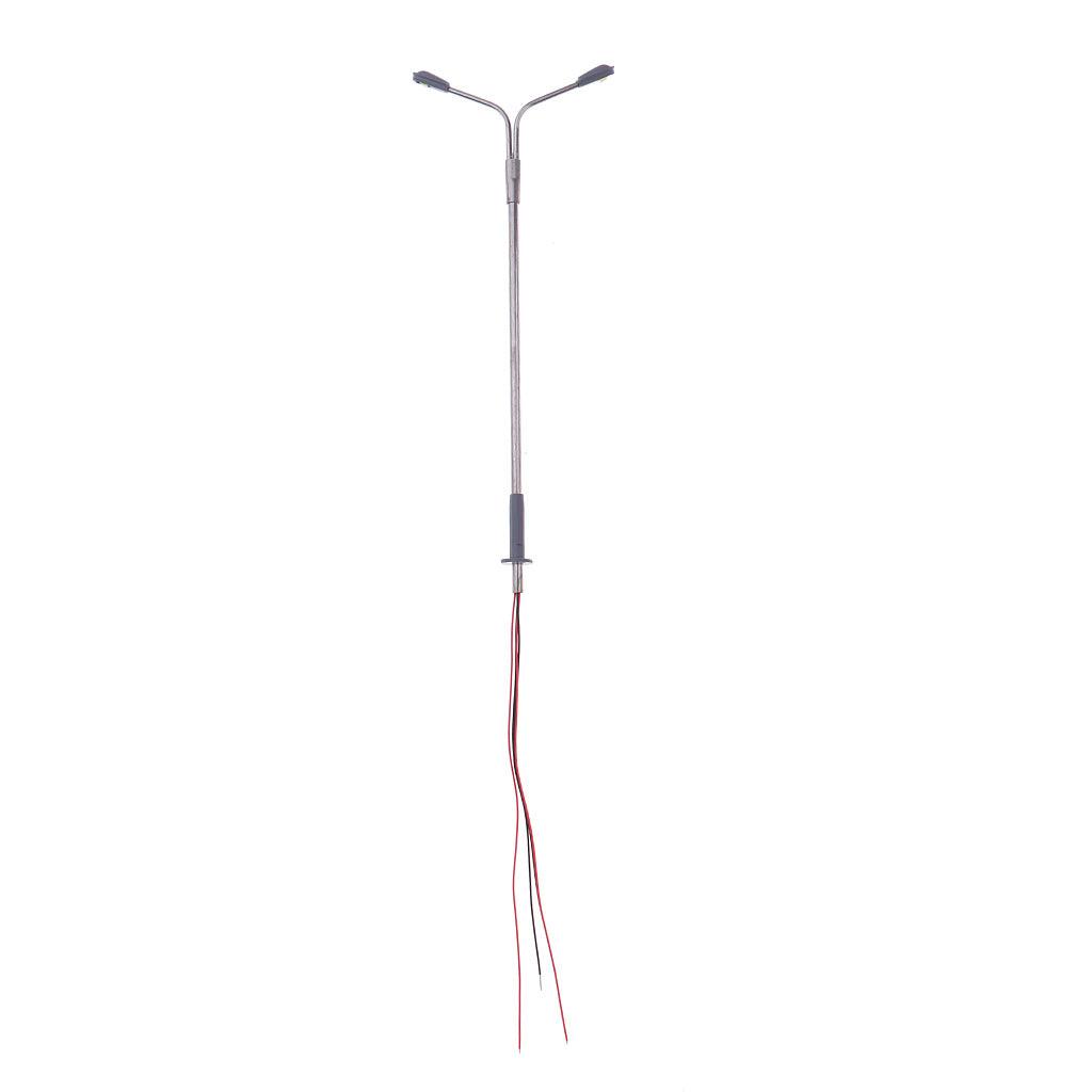 Maxbell Maxbell 10cm Street LED Light 1:150 Landscape Lamp Post for Railway Yard Decorations