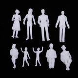 Maxbell Maxbell 100pcs Miniatures People Action Figures Passenger Model for Street Scenery Dioramas (1:30 )