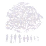Maxbell Maxbell 100pcs Miniatures People Action Figures Passenger Model for Street Scenery Dioramas (1:30 )