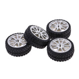 Maxbell Maxbell 4Pcs 65mm Hexagon Wheel Tire Tyre Black for Radio Control Electric RC Car