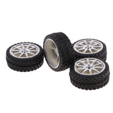 Maxbell Maxbell 4Pcs 65mm Hexagon Wheel Tire Tyre Black for Radio Control Electric RC Car