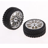 Maxbell Maxbell 4Pcs 65mm Hexagon Wheel Tire Tyre Black for Radio Control Electric RC Car