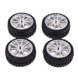 Maxbell Maxbell 4Pcs 65mm Hexagon Wheel Tire Tyre Black for Radio Control Electric RC Car