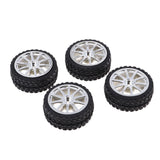 Maxbell Maxbell 4Pcs 65mm Hexagon Wheel Tire Tyre Black for Radio Control Electric RC Car