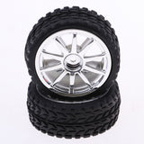 Maxbell Maxbell 4Pcs 65mm Hexagon Wheel Tire Tyre Black for Radio Control Electric RC Car