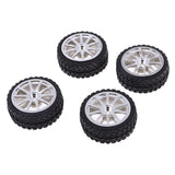 Maxbell Maxbell 4Pcs 65mm Hexagon Wheel Tire Tyre Black for Radio Control Electric RC Car