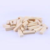 Maxbell 100x Wooden Blocks -2inch - Wood Rectangle Blocks for Crafts & DIY Projects