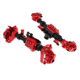 Maxbell Maxbell 2pcs RC Rock Crawler Spare Parts Front Rear Bridge Axle Metal Housing for Traxxas TRX-4 1/10 RC Car, Red