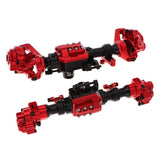 Maxbell Maxbell 2pcs RC Rock Crawler Spare Parts Front Rear Bridge Axle Metal Housing for Traxxas TRX-4 1/10 RC Car, Red