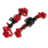 Maxbell Maxbell 2pcs RC Rock Crawler Spare Parts Front Rear Bridge Axle Metal Housing for Traxxas TRX-4 1/10 RC Car, Red