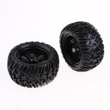 Maxbell 4Pcs 12mm Hub Wheel Rim & Rubber Tire Tyres for 1:10 RC Monster Truck Truggy - Aladdin Shoppers