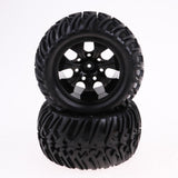 Maxbell 4Pcs 12mm Hub Wheel Rim & Rubber Tire Tyres for 1:10 RC Monster Truck Truggy - Aladdin Shoppers